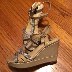 Alex Marie tan wedges size 6.5